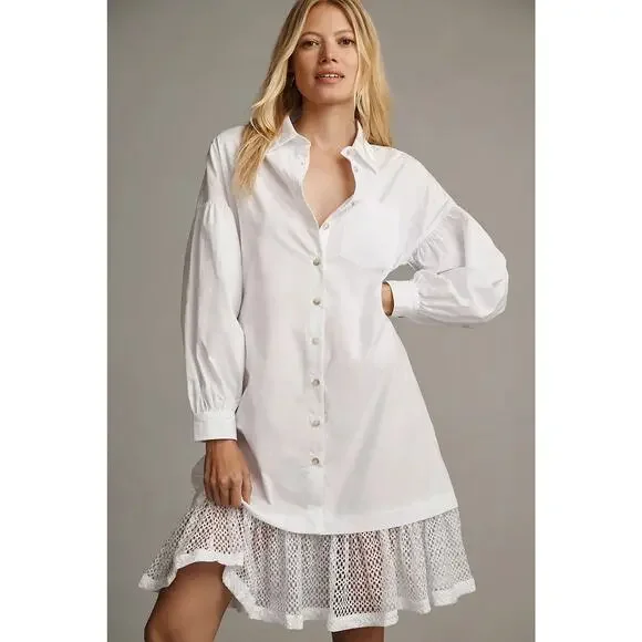 Anthropologie | Dresses | Nwt Anthropologie Maeve Lacehem Shirt Dress 6 Small White | Poshmark Anthropologie | Dresses | Nwt Anthropologie Maeve Lacehem Shirt Dress 6 Small White | Poshmark